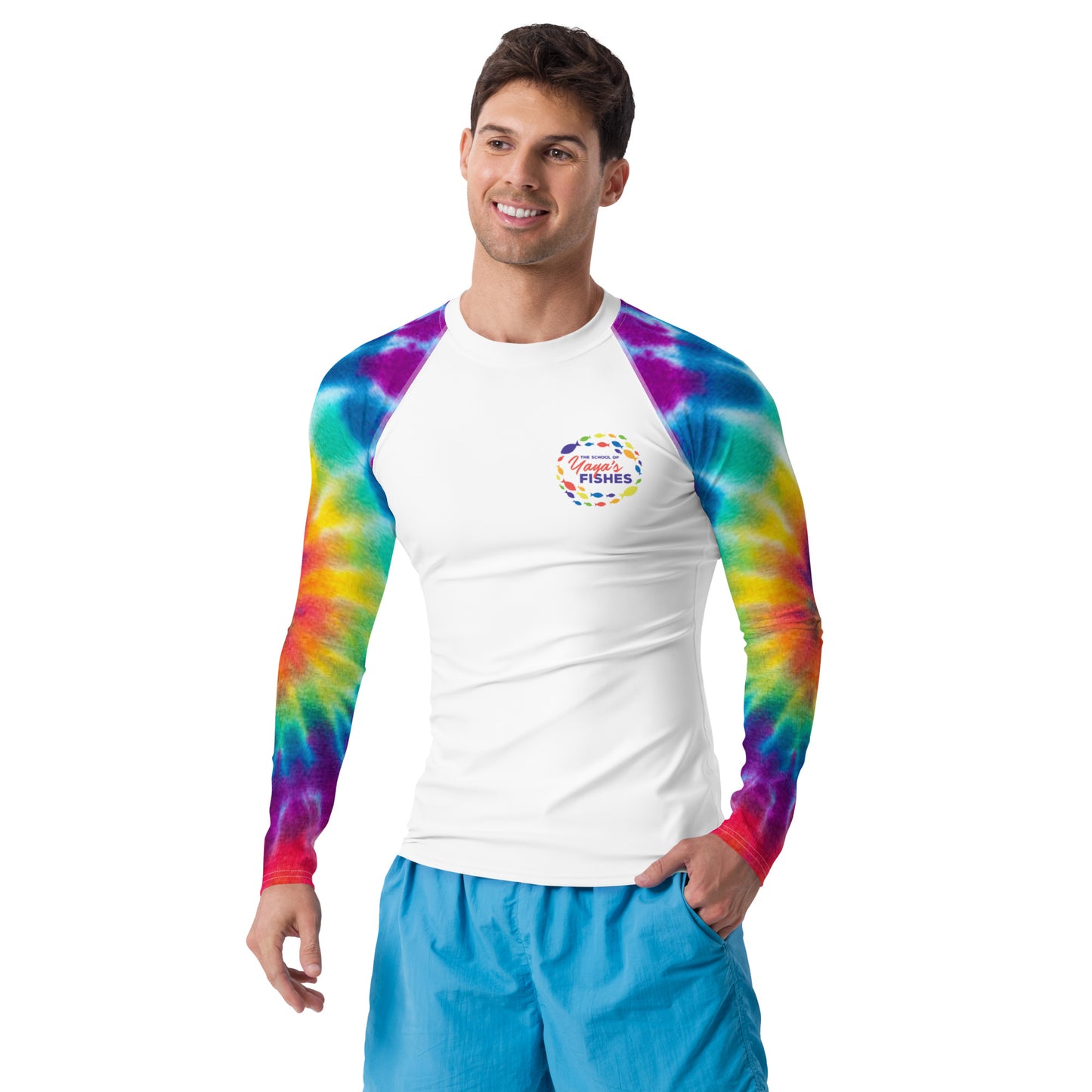 Men's Rash Guard - Tie Dye Sleeves