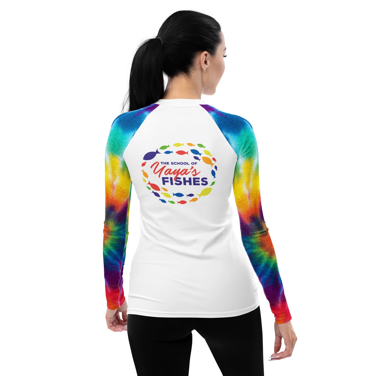 Women's Rash Guard - Tie Dye Sleeves