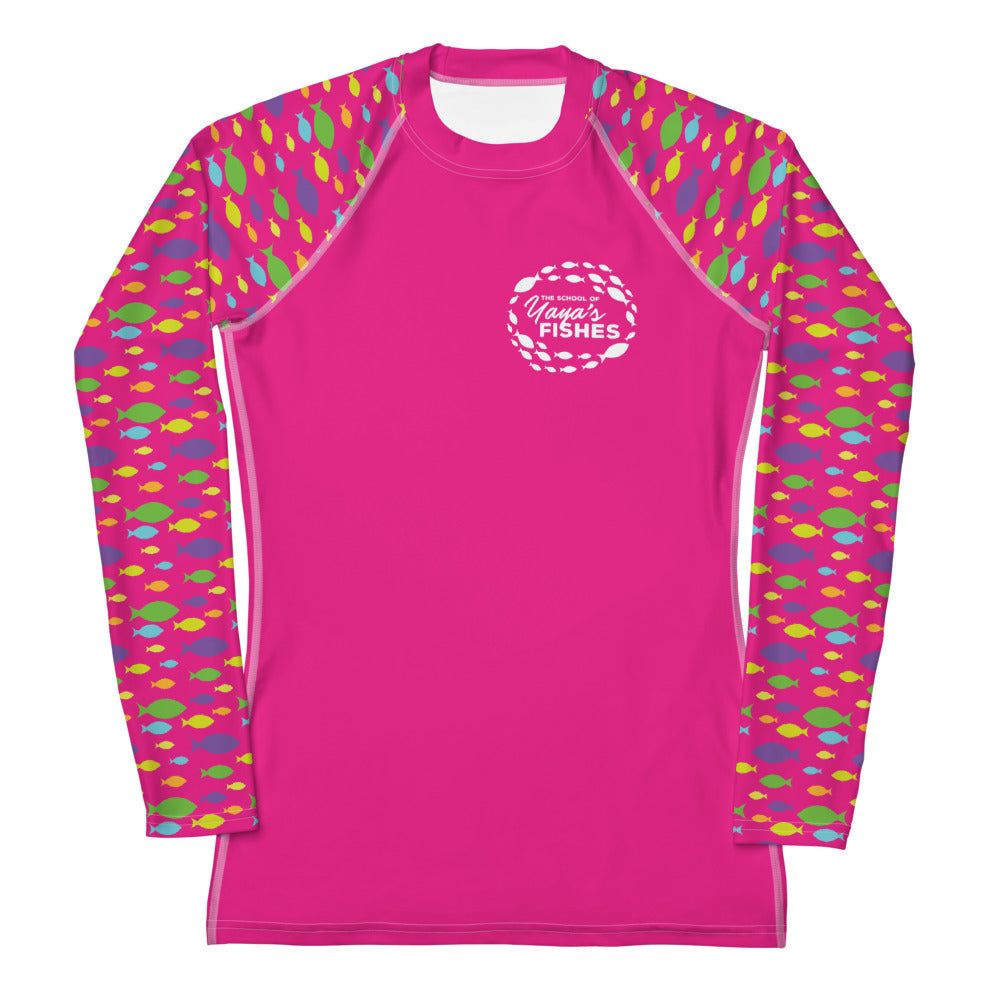 Women's Rash Guard - Hot Pink