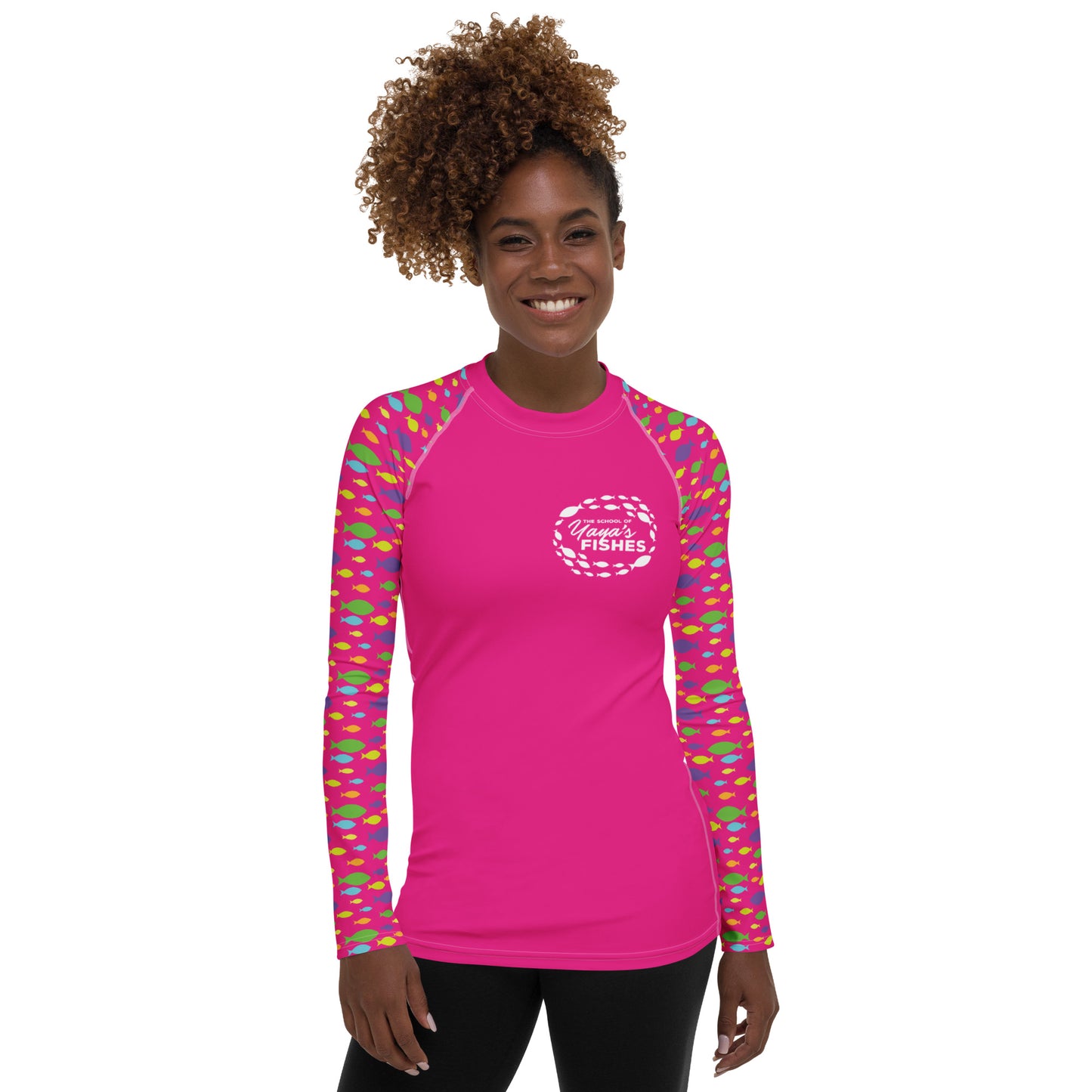 Women's Rash Guard - Hot Pink