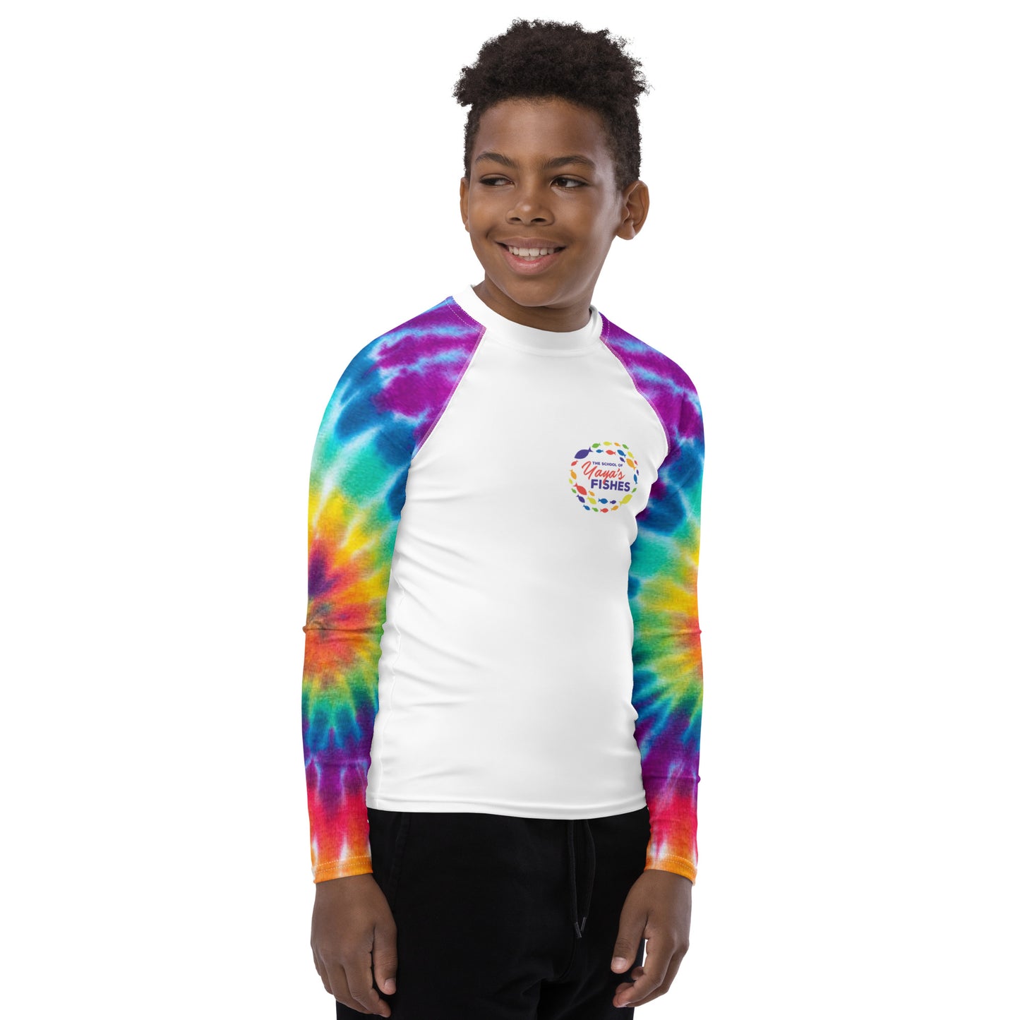 Children/Teen Rash Guard - Tie Dye Sleeves