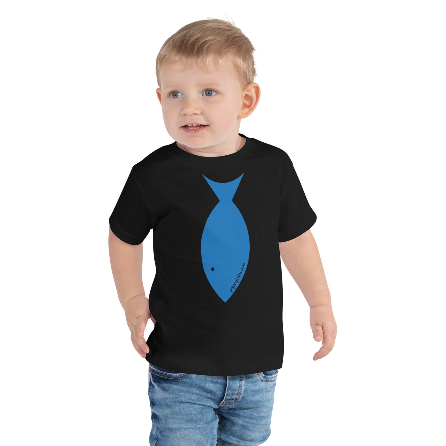 Toddler Tee - Fish Tie (Blue)