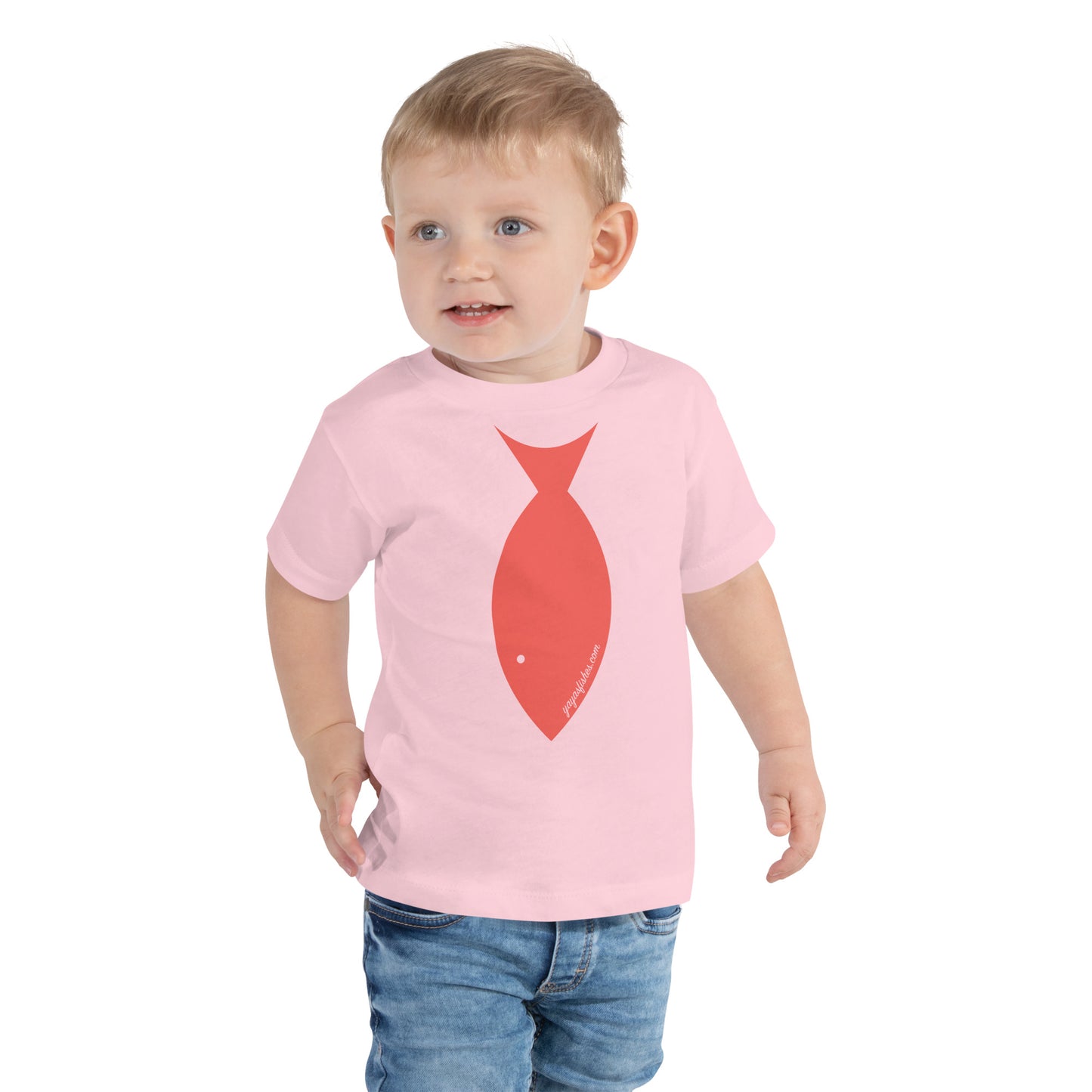 Toddler Tee - Fish Tie (Red)