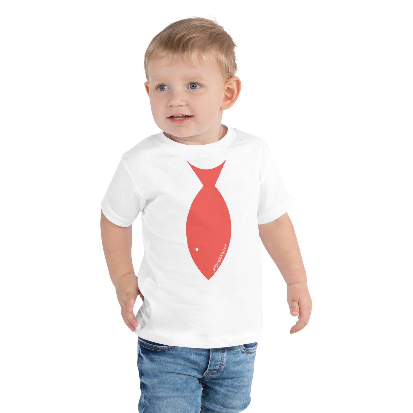 Toddler Tee - Fish Tie (Red)