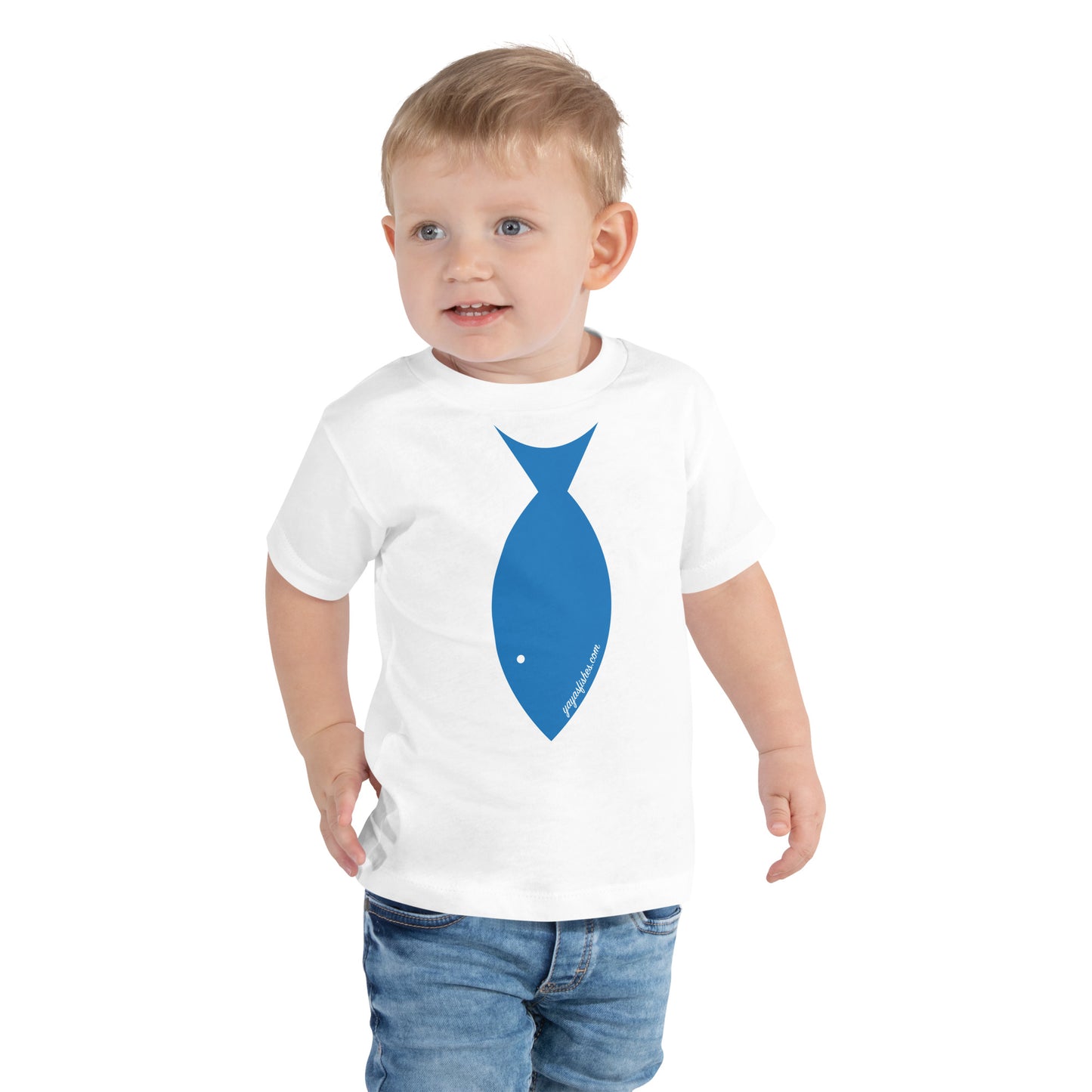 Toddler Tee - Fish Tie (Blue)