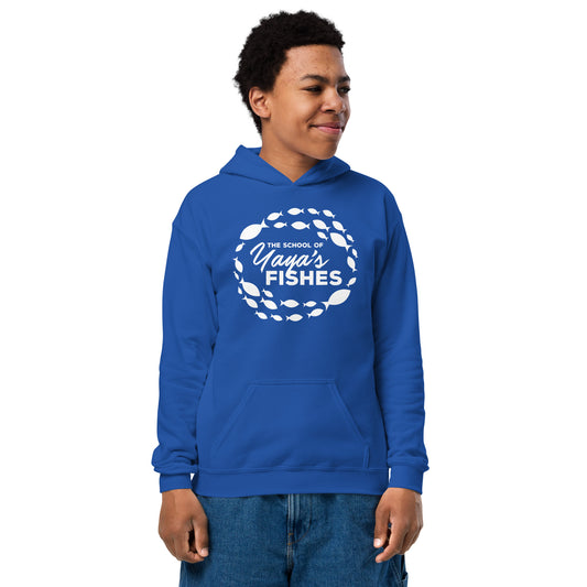 Kids Hoodie - Blue with White Logo