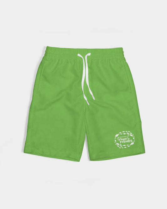 Kid's Swim Shorts - BRIGHTSwim Green Boys Swim Trunk