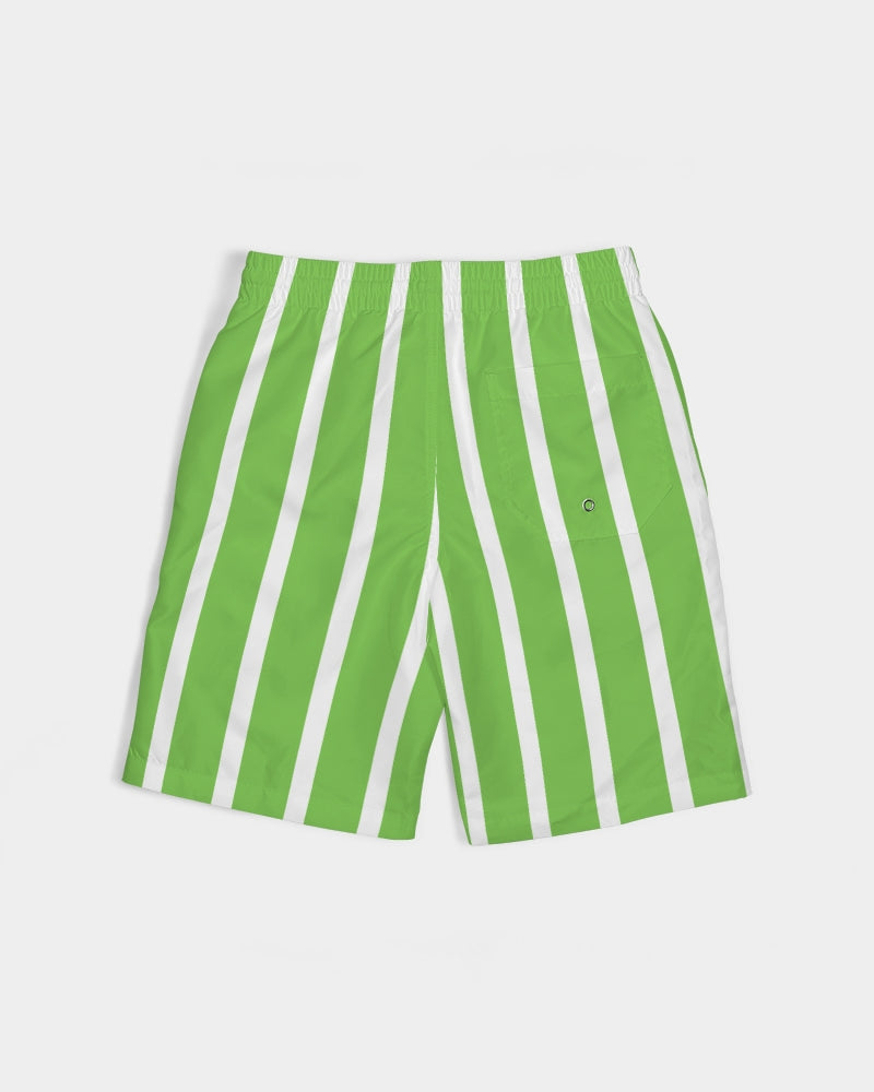 Kid's Swim Shorts - BRIGHTSwim Lime Stripe Boys Swim Trunk Boys Swim Trunk