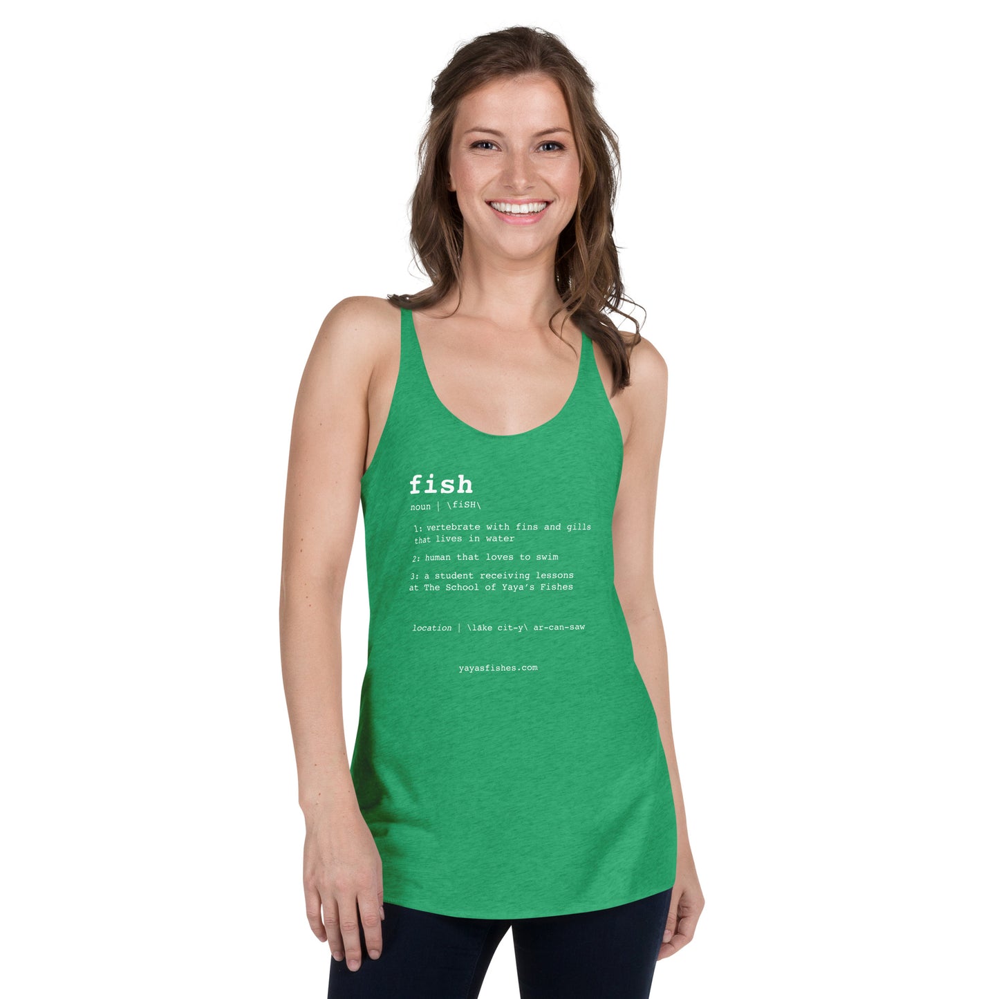 Women's Racerback Tank - Fish Definition (Dark)