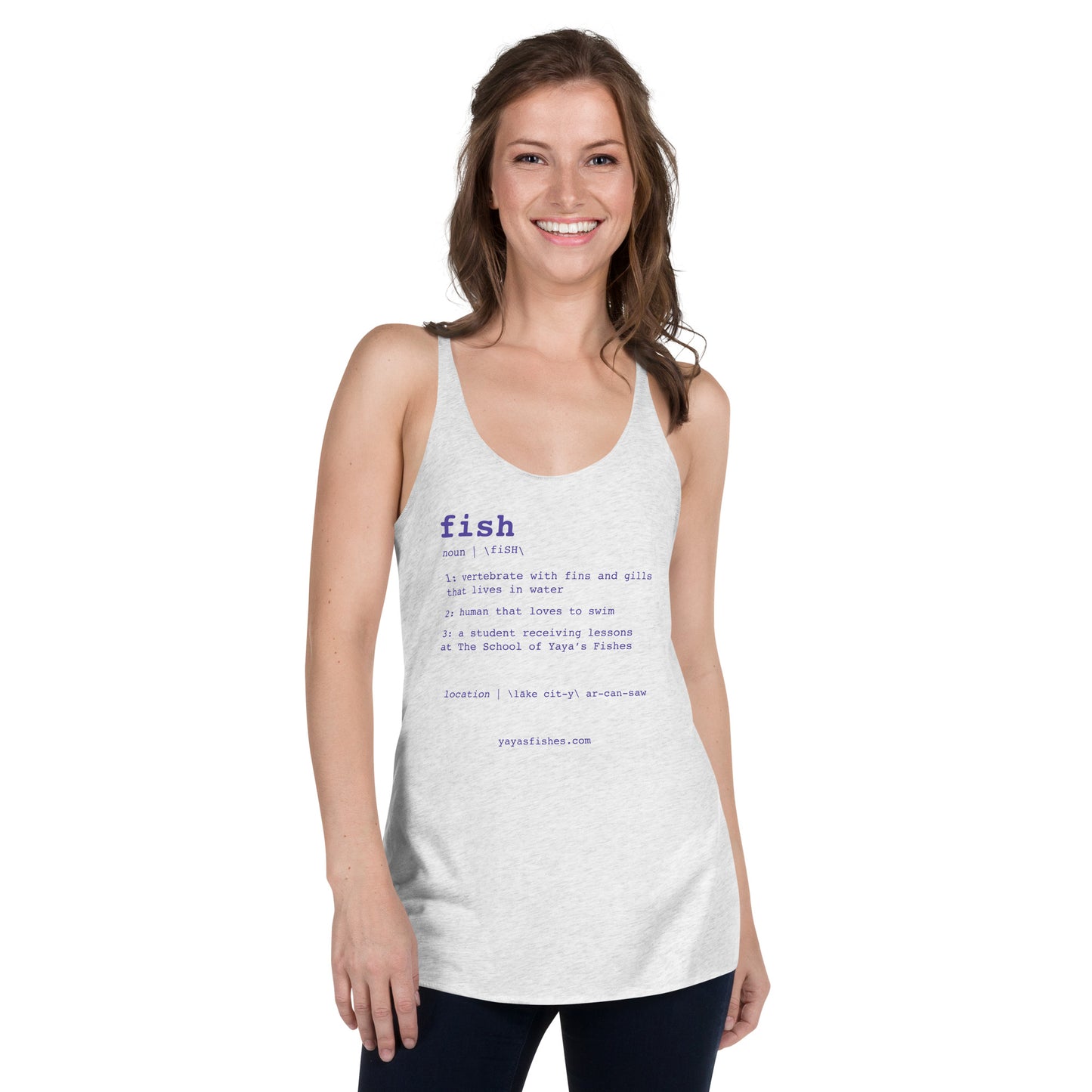 Women's Racerback Tank - Fish Definition (Light)